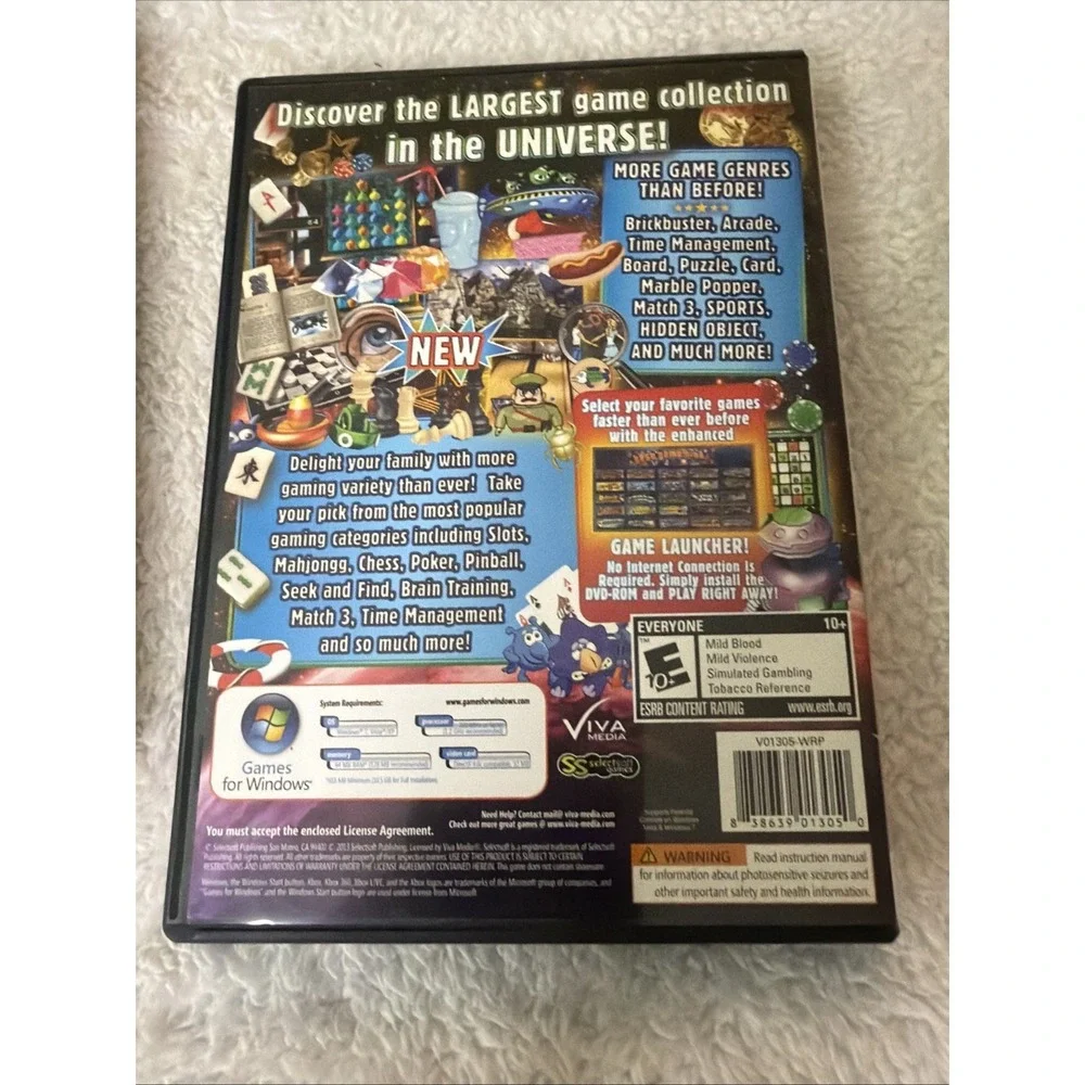 700,000 Games For Windows PC DVD Sleeve Brickbuster Arcade Puzzle Marble Hidden